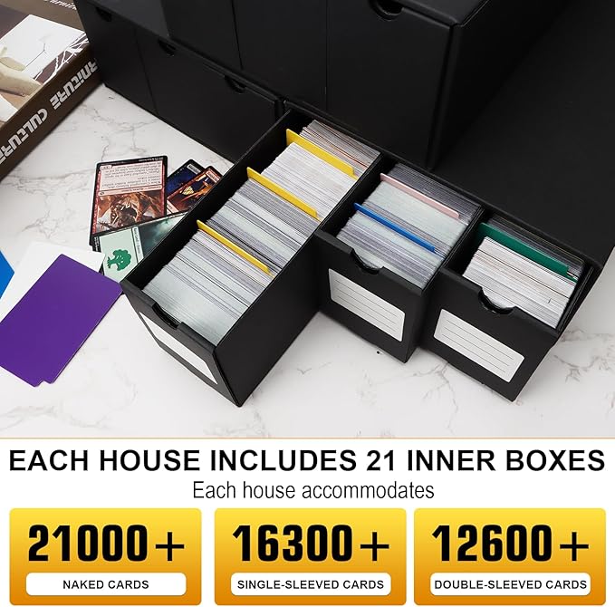 Trading Card Storage Box, Includes 21-600 CT Boxes & Card Dividers, + Trading - Image 2