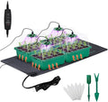 Seed Starter Tray with Grow Light & Heat Mat- 4 Pack 48 Cell Durable Easy Use by Apipi