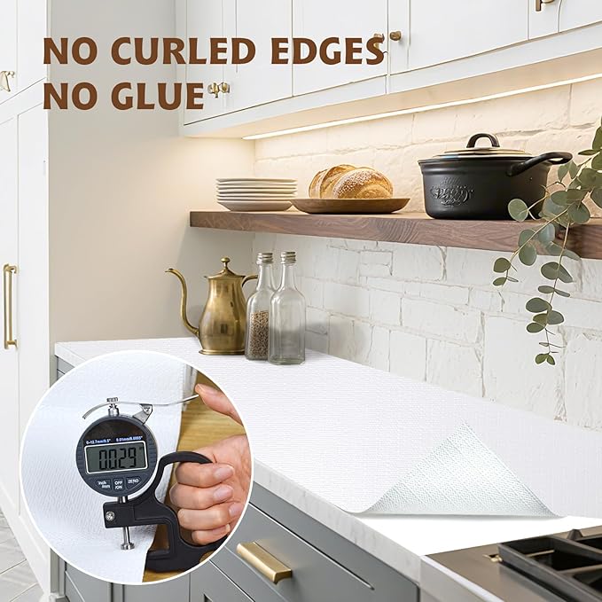 Shelf Liners for Kitchen Cabinets Non Adhesive Drawer Liner 23.4in x 20FT Pure - Image 8