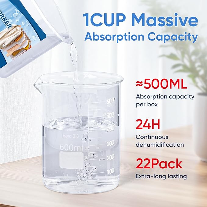 22Pack Moisture Absorbers, 10.6OZ Humidity Absorber Bucket, Moisture Absorbers - Image 5