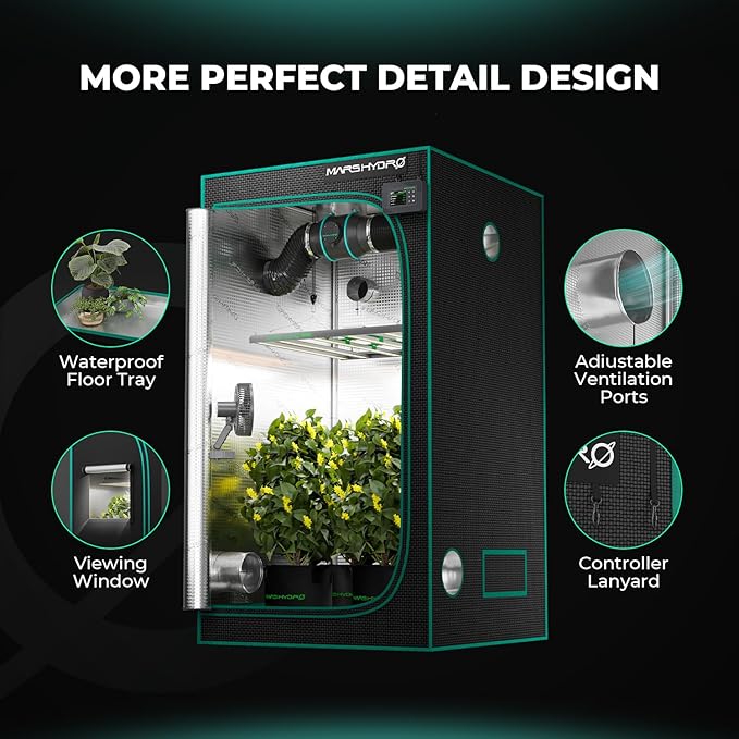 MARS HYDRO 2.5x1.5 Advanced Grow Tent, - Image 7