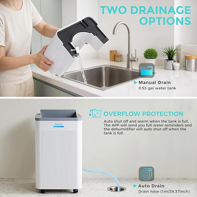 1500 Sq.Ft Dehumidifier, Max 32 Pint Quiet Dehumidifier - Image 7