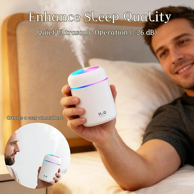300ml USB Cool Mist Small Humidifier - Image 3