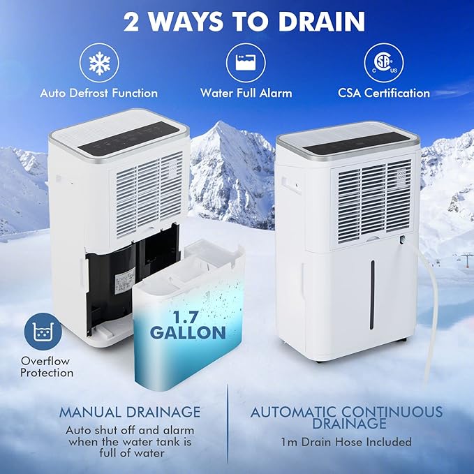 COSTWAY 4000 Sq. Ft Dehumidifier - Image 3