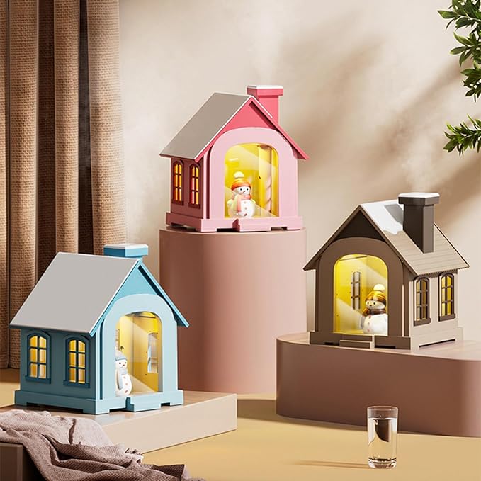 Christmas Village Houses Humidifier 500ml, Cute Snow House Cool Mist Humidifier - Image 5