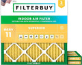 Filterbuy 24x24x1 Air Filter MERV 11 Superior Pet & Allergy Defense, by Filterbuy