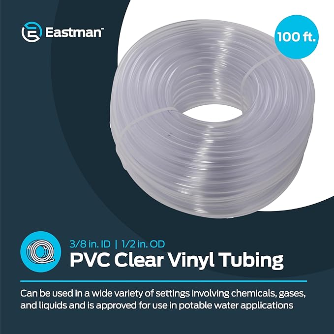 Eastman 3/8 Inch ID PVC Clear Vinyl Tubing, 100 Foot Length - Image 2