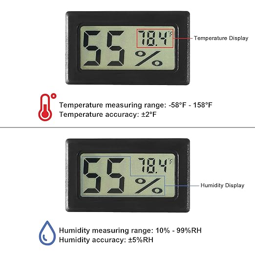 4 Pcs Mini Digital Hygrometer Thermometer Gauge - Image 3