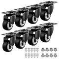1.5" Casters Set of 8 Heavy-Duty Industrial Caster Wheels Without Brake PU by GcFoir