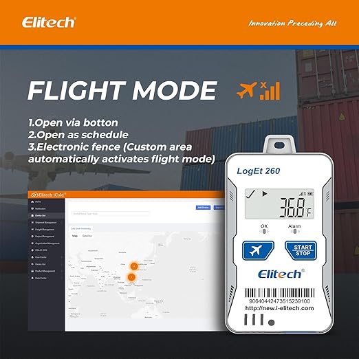 Elitech 4G Reusable Real-time Temperature Humidity Data Logger Light/Shock/GPS - Image 7