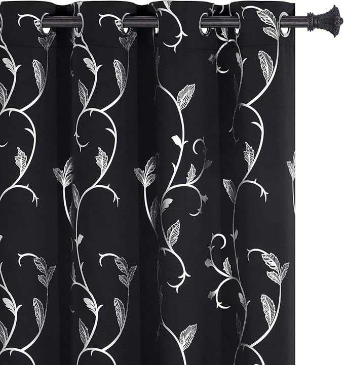 BUHUA Blackout Curtains 63 Inch Length 2 Panels Thermal Insulated Window by BUHUA