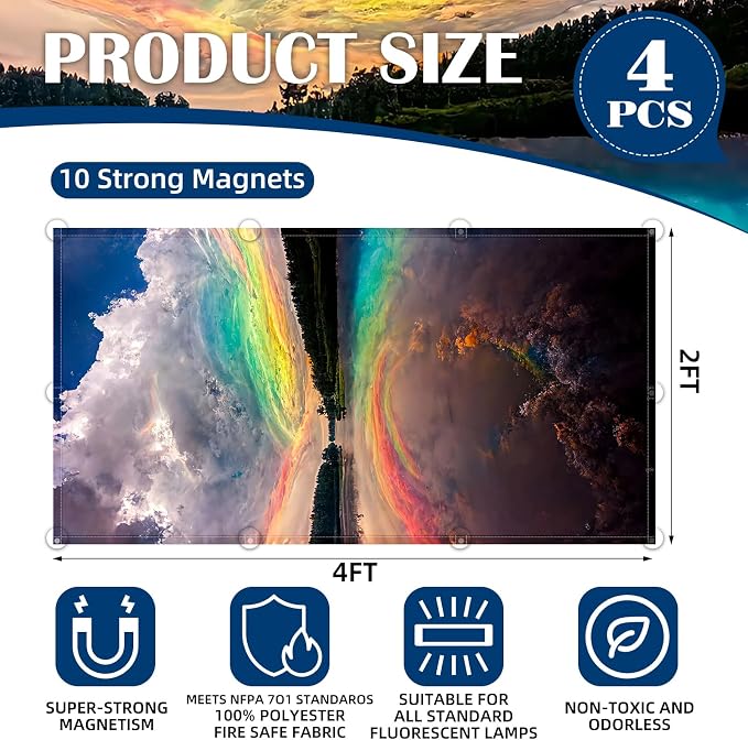 ANGSYLTH 4 Pcs Fluorescent Light Covers - Image 2
