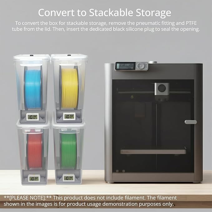 3 Sets 3D Printing Filament Storage Box, 5.8L Dryer Box Continuous Filament - Image 9