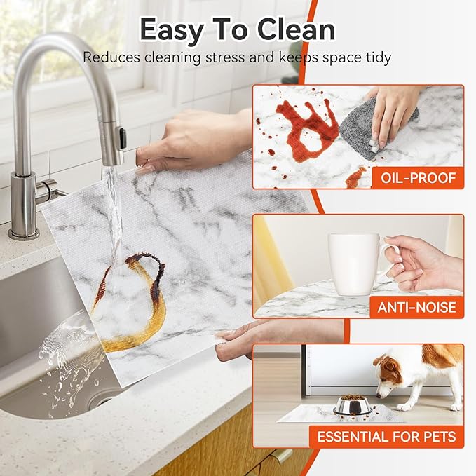 Viseeko Shelf and Drawer Liner for Kitchen Cabinet, Non-Adhesive Cabinet Liners - Image 3