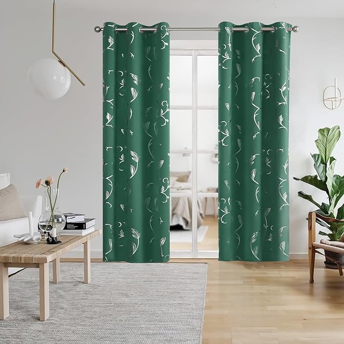 BUHUA Bedroom 63 Inch Blackout Christmas Curtains Thermal Insulated Grommet - Image 7