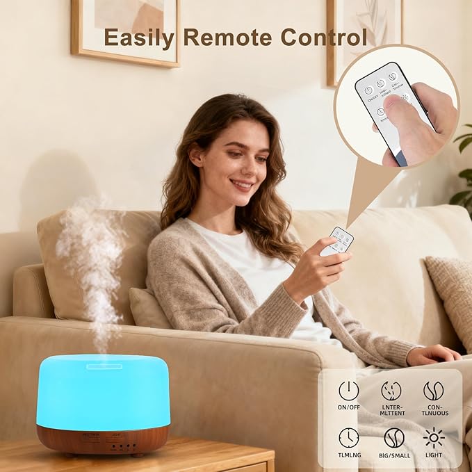 300ML Essential Oil Diffuser for Home, Aromatherapy Diffuser - Image 3