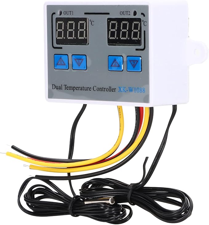 Dual Display Temperature Humidity Controller, Digital Thermostat Dual by Unknown