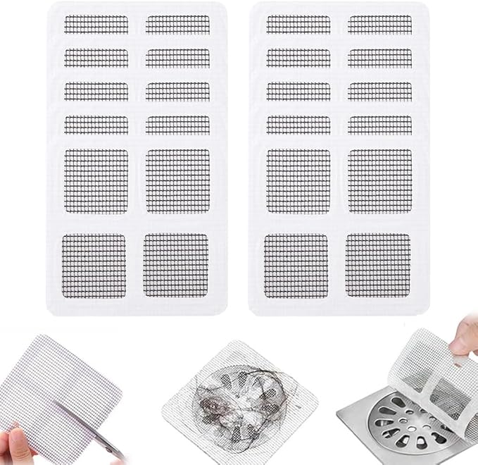 Disposable Shower Drain Hair Catcher, Hair Catcher Bathroom Drain Protector by VLZlQ