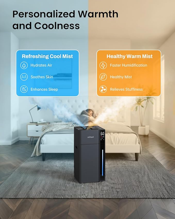 Mifasol Humidifier Large Room, 5.3Gal/20L Warm and Cool Mist Humidifiers - Image 3