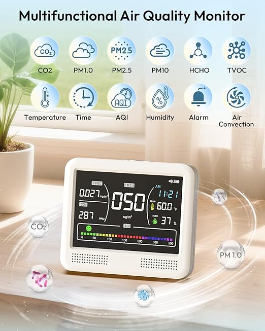 Air Quality Monitor Indoor, 16 in 1 Air Quality Tester - Image 2
