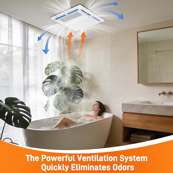 Exhaust Fan with Light and High-Efficiency Heater | Advanced 4-in-1 Bathroom - Image 3