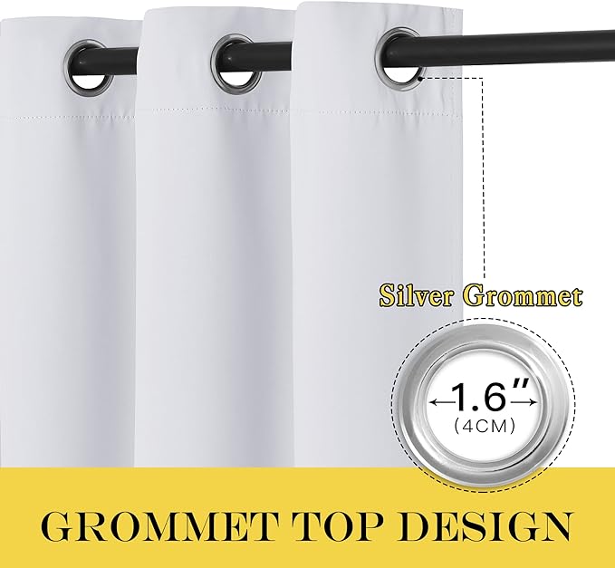 NICETOWN Patio Door Curtain for Living Room, Grommet Sound Reducing Room - Image 3