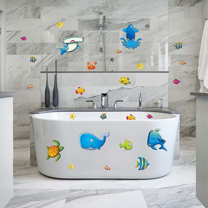 18Pack Bathtub Non Slip Stickers, Guppy Grips Bath Stickers - Image 4