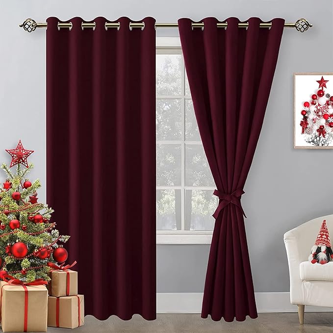 Hiasan Blackout Curtains for Bedroom, 60 x 84 Inches Long by Hiasan