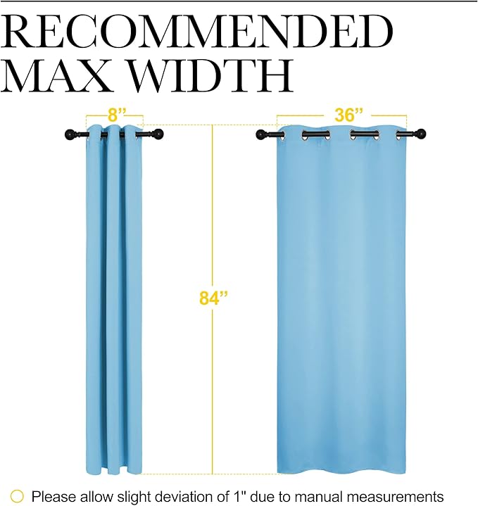 NICETOWN Triple Weave Thermal Insulated Ring Top Blackout Window Curtains - Image 6