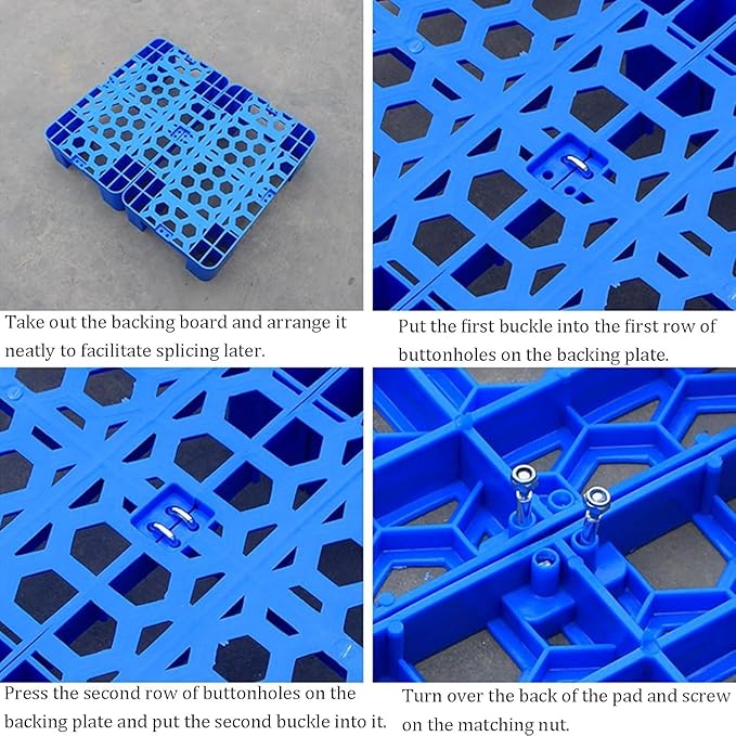 LNNW Plastic Pallet, Storage Rack, Waterproof Sturdy Grill, Moisture Barrier - Image 3