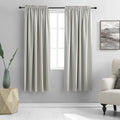 DONREN Light Gray Blackout Curtains Panels Room Darkening Thermal Insulated by DONREN