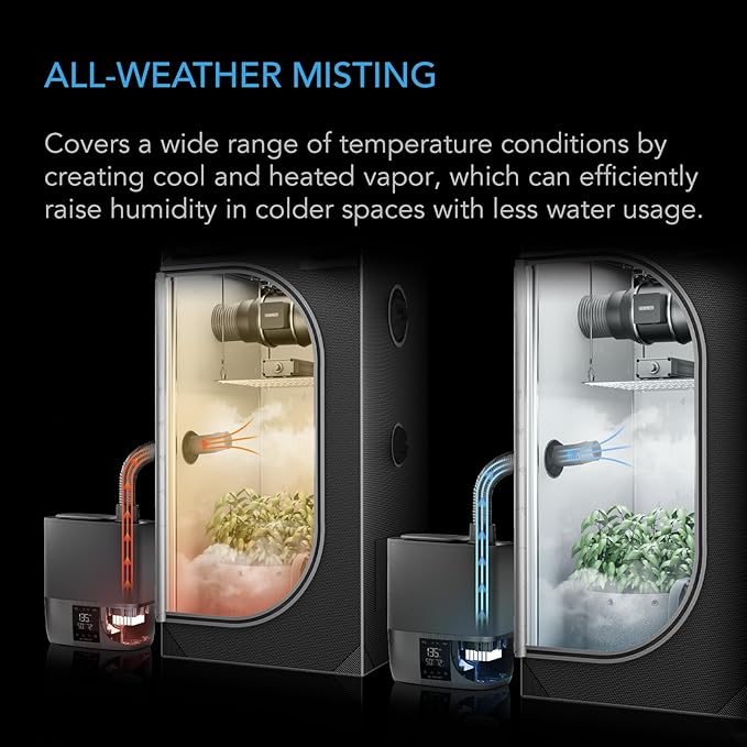 AC Infinity CLOUDFORGE T5, Warm Mist Plant Humidifier 9L - Image 3
