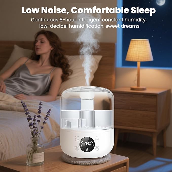 Humidifiers for Bedroom Baby, QWUE Top Fill 3L Humidifier Large Room, 28dB - Image 3