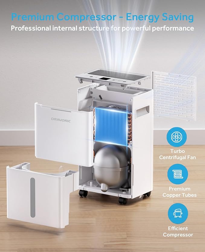 21 Pints Dehumidifier for Basement, 1500 Sq. Ft Dehumidifiers for Home - Image 8