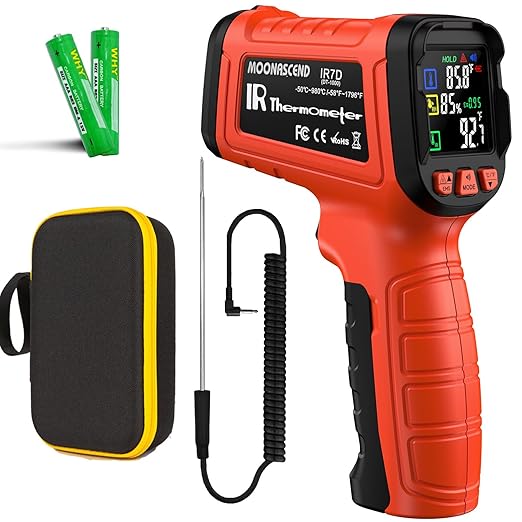 Infrared Thermometer Gun, Include K-Type Probe by MOONASCEND