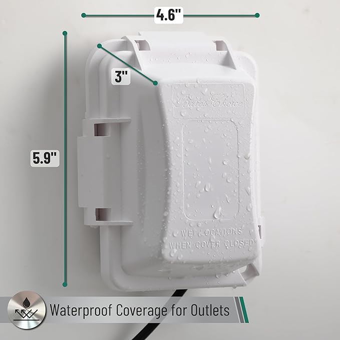 Bates Choice Weatherproof Electrical Outlet Cover, 120 Volts AC, Compatible - Image 4