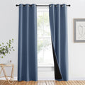 NICETOWN Complete 100% Blackout Curtain Set, Thermal Insulated & Energy by NICETOWN