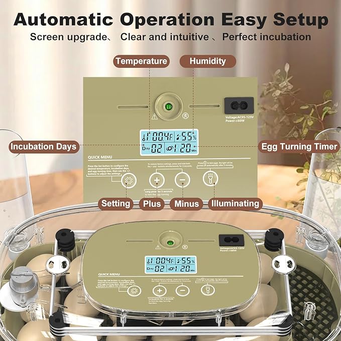 Incubators for Hatching Eggs, Smart 24 Egg Incubator - Image 3