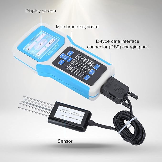 Fdit Soil Tester 240V Intelligent Npk English Version Handheld Phnitrogen Soil - Image 5