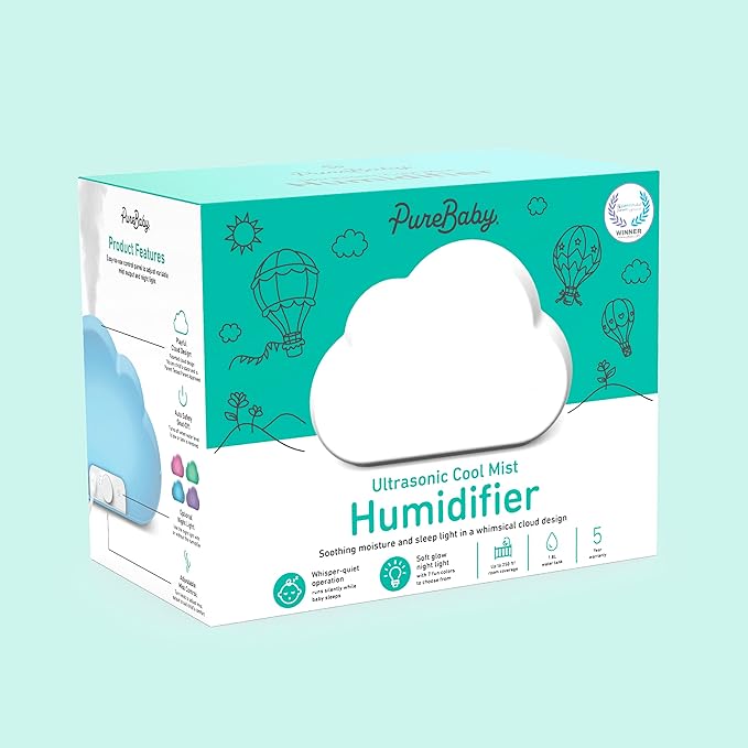Pure Enrichment PureBaby Cloud Ultrasonic Cool Mist Humidifier Quiet Variable - Image 7