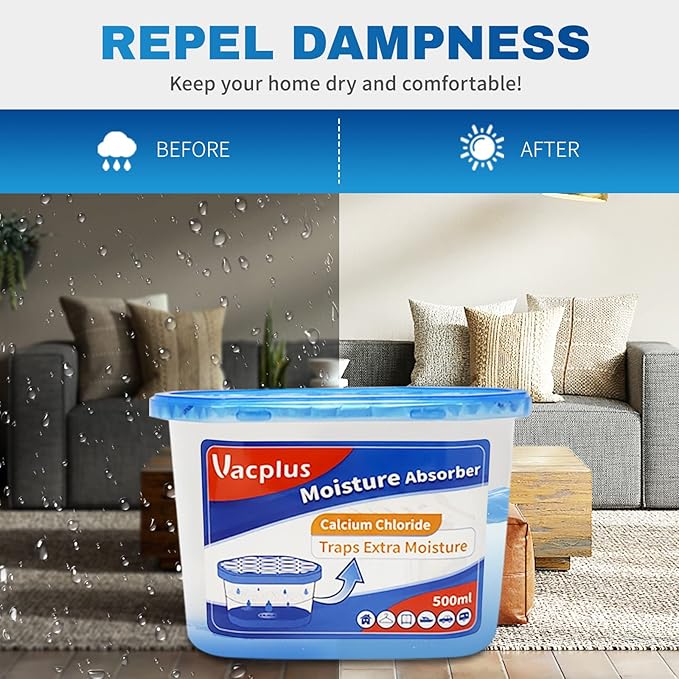 Vacplus Moisture Absorbers 6 Pack, Portable Humidity Absorber Boxes - Image 6