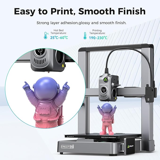 Creality 3D Printer Filament 1.75mm, Rainbow PLA+ Plus Pro Filament Toughness - Image 7