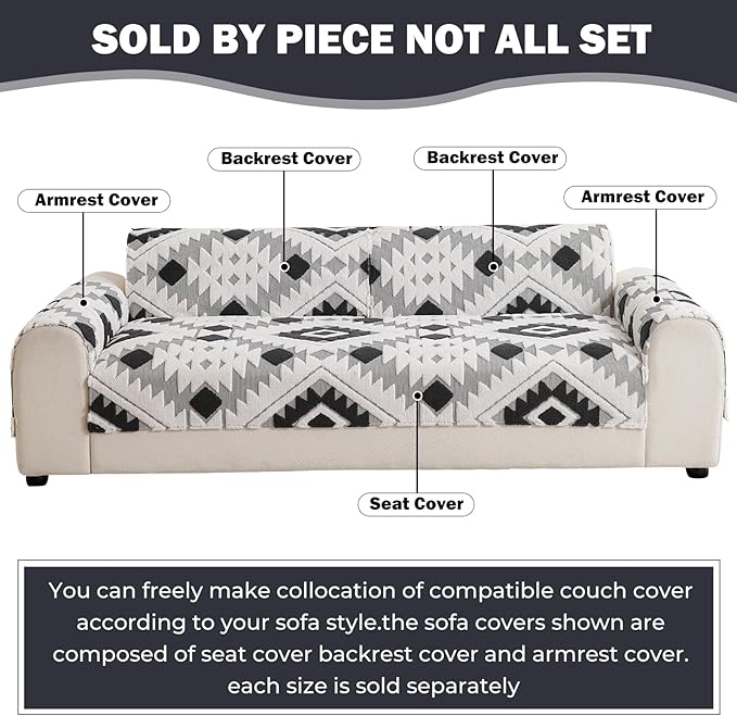 Boho Plush Couch Covers for Sofa Washable, Fuzzy Soft Couch Cover for Sectional - Image 2
