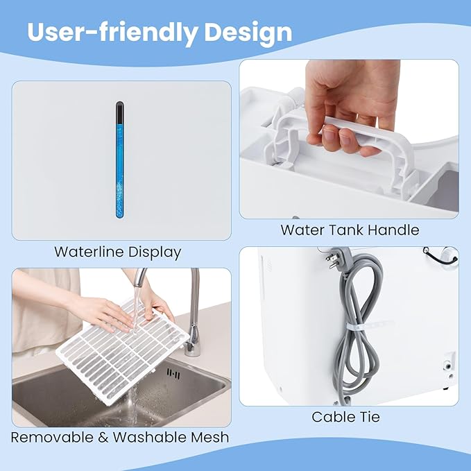 ARLIME 94.5 Pints Dehumidifier for Home, 6000 Sq.Ft Dehumidifier w/24H Timer - Image 7