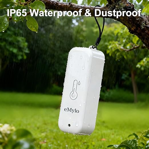 eMylo Indoor Outdoor Thermometer Hygrometer RTH11, IP65 Waterproof Temperature - Image 2