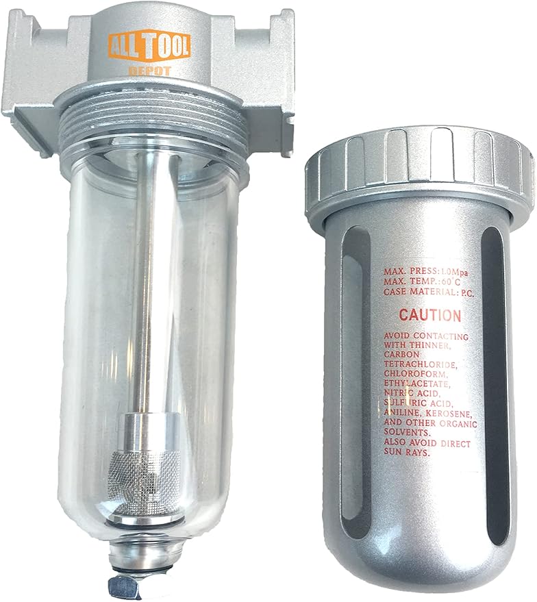 1/2" NPT Mid Flow Compressed Air In Line Filter Desiccant Dryer Moisture Water - Image 4