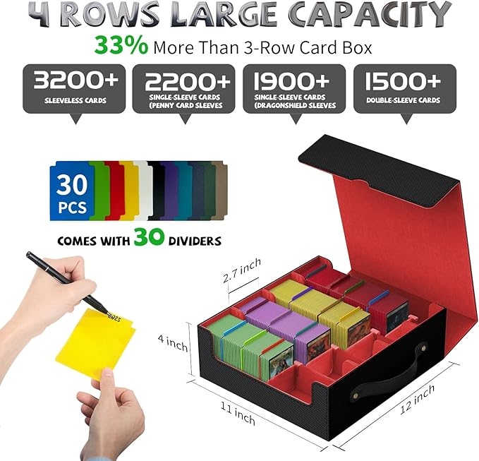 Trading Card Storage Box, MTG Deck Boxs, Card Storages Boxes, bulk card storage - Image 3