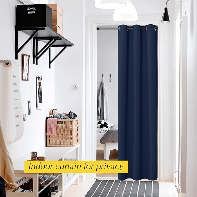 NICETOWN Door Curtain Panels for Doorway Room Divider, Thermal Insulated - Image 2
