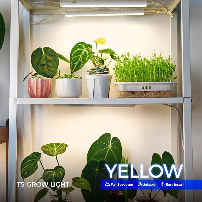 Barrina Grow Lights for Indoor Plants, Full Spectrum Sunlight, 1FT White Cover - Image 2