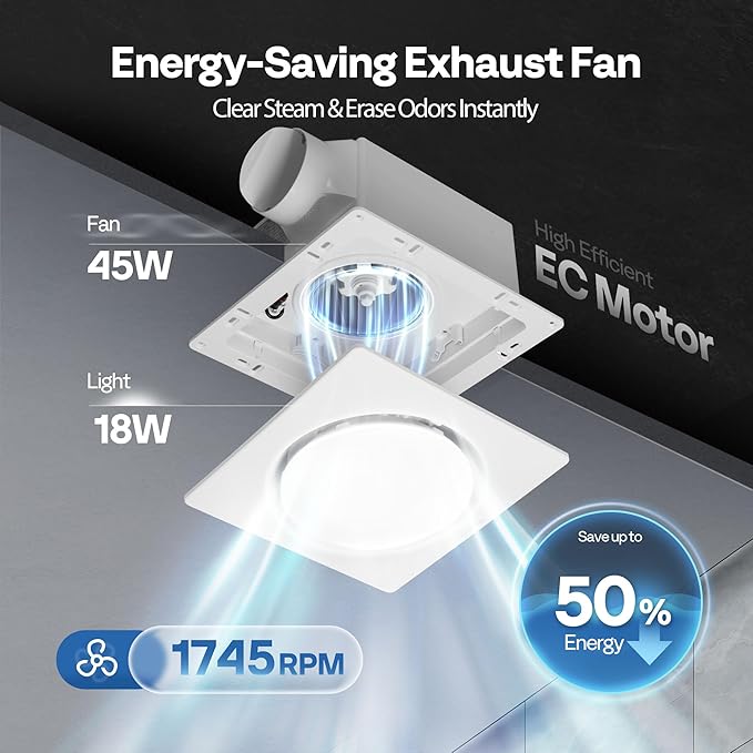 VIVOHOME Autoflow Bathroom Exhaust Fan - Image 3